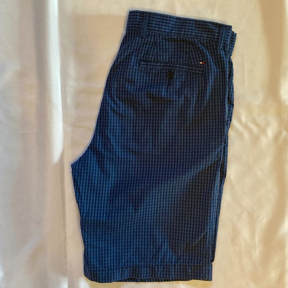 Tommy Hilfiger Navy/Blue Gingham Golf Shorts Five Pocket Men's Size 34 - Picture 4 of 9